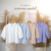 princess pastel เสื้อแขนตุ๊กตาคอปก ผ้าบับเบิ้ล