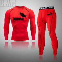 Mens Winter Thermal underwear Sets Running Compression Sport Suits Tights Clothes Gym Fitness Jogging Sportswe Quick Dry