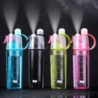 ✆♞№ Water Bottles With Mister Spray Drinking Water Bottles Mist And Sip Function Sports Bottles With Anti Leak Pull Top Spout