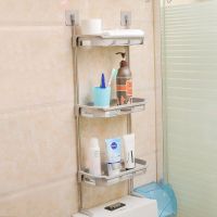 Toilet rack toilet rack above the toilet without punching multi-functional bathroom kitchen storage rack with feet Bathroom Counter Storage