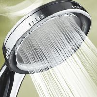 1PC Pressurized Nozzle Shower Head ABS Bathroom Accessories High Pressure Water Saving Rainfall Chrome Shower Head Showerheads