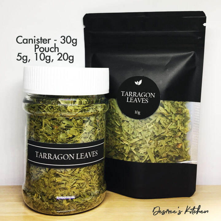 Dried Tarragon Leaves Flakes in Stackable Canister/StandUp Pouch
