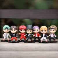 7PCSLot Cartoon Bangtan Boys Action Figures Model Toys KPOP Star Group