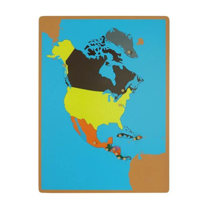 World Puzzles Map With Knob 3D Puzzle Game Geography Learning Wood Maps