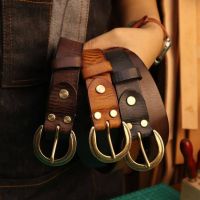 King Leather เข็มขัดหนังวัวแท้ นำเข้าจากอิตาลี Genuine Leather Belt Made in Italy IT-13