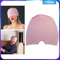 Ice Pack Head Wrap Adjustable convenient Hands-Free Top and Side Cranial Cold Hat Gel Ice Hat for Migraine Face Eyes Nose Sinus Tension