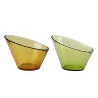 (05-G 460) ชามเเก้วดีไซน์ปางเฉียง Slanted rim glass bowl