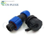 ▽☌ SD13 Series IP68 Waterproof 4 Pin 380V 5A Cable Aviation Industry LED Wire Nut Connector Male Socket Female Plug