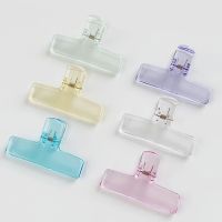 【jw】☽✒◎  6Pcs Transparent Binder Clip Planner Paper Clamp Organizer Office File Clamps Holder Stationery School Supplies
