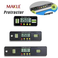 MAKLE 100/150/200mm Digital Protractor Inclinometer Level Box Waterproof Angle Finder Measure Bevel Box Goniometer Magnet Gauge