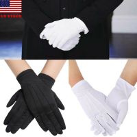 High Quality HOT Selling Functional 1 pair Cotton gloves Khan cloth quality check Solid gloves rituals play white gloves