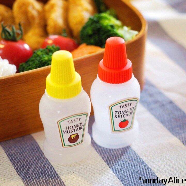 Sunday Alice Mini Condiment Squeeze Bottle Salad Dressing Sauce Squeeze