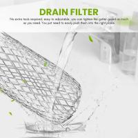 6 Pack Gutter Guard 3 Inch Expandable Aluminium Filter Strainer Gutter Downspout Guard for Stopping Blockage Leaves