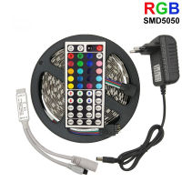 【☸2023 New☸】 na07037036036666 เส้นไฟ Rgb Led Smd 2835 Rgb กันน้ำเทป Led 5เมตรริบบิ้นยืดหยุ่นระยะไกลแถบแสงอ่อนไฟ Led สี