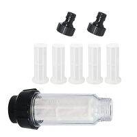 Water Filter Garden Hose, 3/4 Inch Water Pre-Filter Water Filter Set with 5 Filter Inserts + 2 Quick Adapters