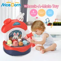 NiceBorn Whack-a-mole Toy Baby Playing Hamster Music Game Child Educational Toy Pounding Knocking Hamster Machine Hitting Mouse Games for Under 3 Years Old Babies