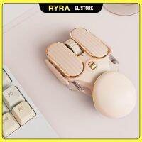 RYRA RGB เมาส์สำหรับผู้หญิงเมาส์เงียบแบบชาร์จไฟได้เมาส์ไร้สายบลูทูธ2.4G เมาส์การยศาสตร์สำหรับ Macbook WINDOWS แล็ปท็อป PC