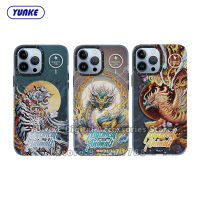 HongYueNuanTongSheBeiYou ฝาครอบ Iphone 13 Pro Max เคสที่ชาร์จโทรศัพท์มือถือไร้สายแม่เหล็ก Magsafe โทรศัพท์สมาร์ทโฟน Anti-Drop Beast