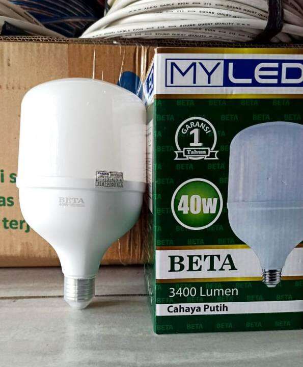 My Led Lampu Kapsul Bohlam Lampu 40 Watt Super Terang Lazada Indonesia