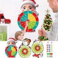 Children Dart Board Foldable Christmas Santa Claus Snowman Dart Board Cartoon Target Playset for Camping Party Safety Target Set for Backyard Travel premium