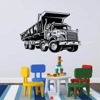 (สติ๊กเกอร์และรูปลอกผนัง) Mobil Truk Stiker Dtruk สติ๊กเกอร์ภาพติดหน้าต่าง untuk Anak-Anak Anak-Anak Kamar Tidur Rumah Dekoratif Viny