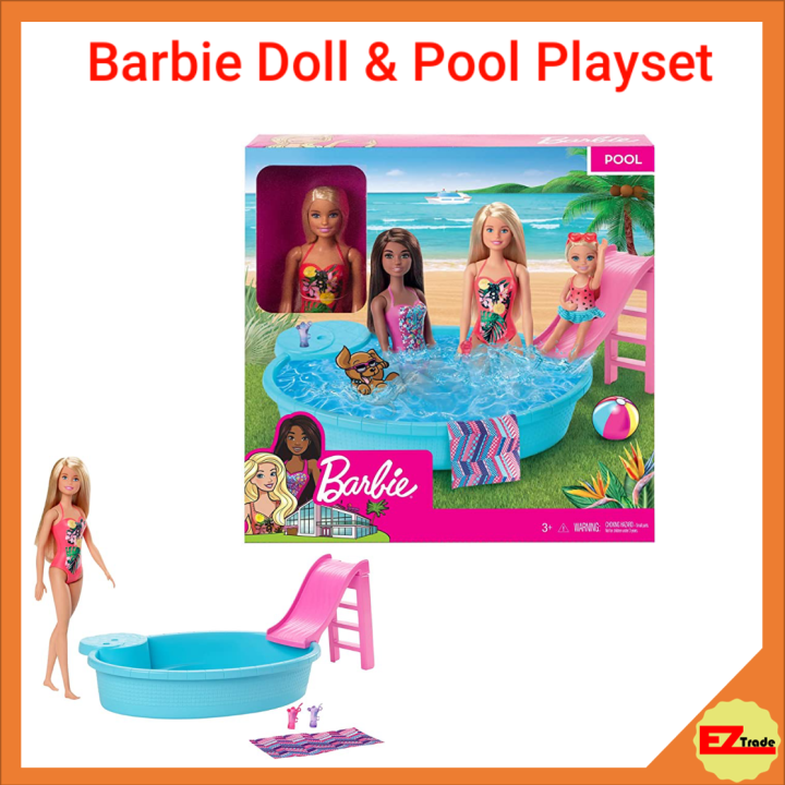 barbie doll with swimming pool