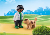 Playmobil 70407 1.2.3 Vet with Dog 123 สัตวแพทย์กับสุนัข