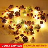 10 20 30LED Led String Light Outdoor Waterproof Christmas Pine Cone Light LED Copper Wire Fairy Garland Patio Decorate Lamp