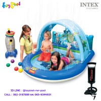 Intex ส่งฟรี สระน้ำ เด็กเล็ก เป่าลม ทอย สตอรี่ 1.55x1.30x0.84 ม. รุ่น 57127 + ที่สูบลมดับเบิ้ล ควิ๊ก วัน