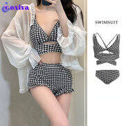 Bộ Đồ Bơi Bikini Coxiva Cho Nữ Thời Trang Nữ Mới Đồ Bơi Họa Tiết Kẻ Bộ Đồ