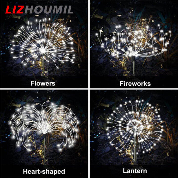 lizhoumil-150led-พลุไฟพลังงานแสงอาทิตย์2โหมด-ip64โคมไฟกันน้ำสำหรับทางเดินกลางแจ้งสวนสนามหญ้าสนามทางเดิน