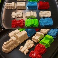 6 Pcs Car Suit Power Playing Sand Molds Space Playing Sand Car Molds Puzzle Beach Toy Kit Clay  Dough