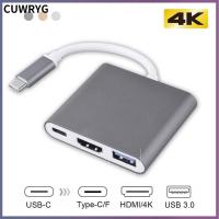 CUWRYG 3สี USB-C USB หลายพอร์ตอะแดปเตอร์3.0 USB 3.1 Type C 3 In 1ฮับ4K HDMI