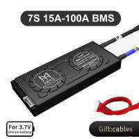 7S 24V BMS 18650 Batt 100A 80A 60A 50A 40A 30A 20A 15A ด้วย Balanced Charge Board Equalizer สำหรับ Ebike/Escooter