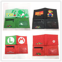 Super Mario Bros Dompet Pelajar สองพับลายการ์ตูนกระเป๋าสตางค์ใบสั้น,Dompet Koin 2ช่อง1ช่องซิปช่องพิมพ์ลาย1ช่องอัลบั้มรูป2ช่องใส่บัตร