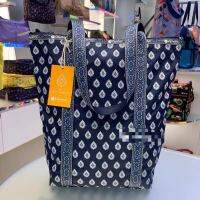 LeSportsac กระเป๋าสะพาย8314กระเป๋าโท้ทรุ่นสหกรณ์พิมพ์ลายสีน้ำเงิน2432