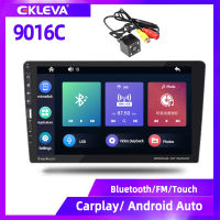 EKLEVA 9016C 1Din วิทยุติดรถยนต์ Fm/USB /Aux GPS เครื่องเล่น MP5 Carplay MirrorLink 9 หน้าจอแผงวงจรระบบสัมผัสแอนดรอยด์ BT4.0สะดุ้งอัตโนมัติ