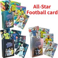 Football All-Star Colourfu Gold Silver Black Cards Star Ronaldo Messi Mbappe Collection English Trading Card Club Fans Toy Gifts