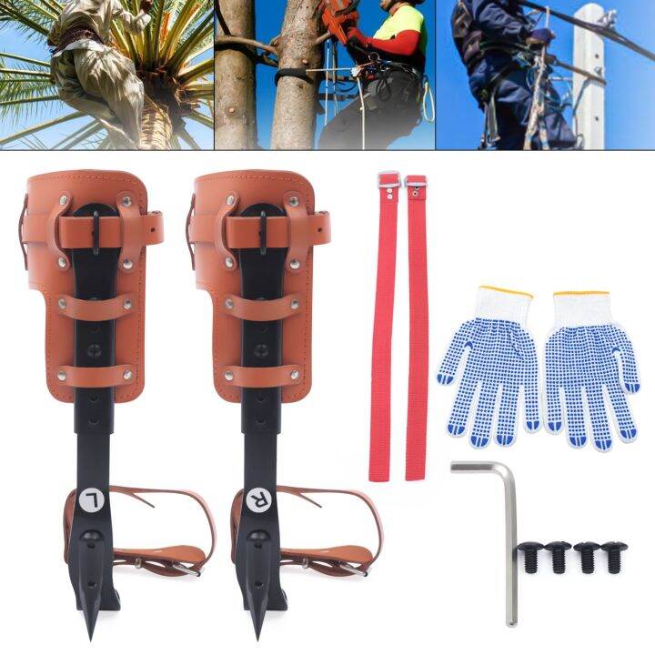 【LZ】 Tree Climbing Spike Set Pole Climbing Spurs Steel Adjustable
