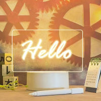 Led Night Light Note Board กระดานข้อความเขียนซ้ำได้พร้อม Warm Soft Light USB Power Night Lamp ของขวัญวันหยุดสำหรับเด็ก Creative