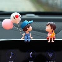 【jw】☃  Car Accessories Cartoon Couples Figure Figurines Ornament Interior Dashboard for Gifts