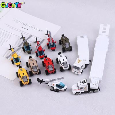 1PCS Children’s Helicopter Toy Alloy Truck Trailer Off-road Vehicle Model Military Ornaments Boy Toy Simulation Christmas Gift