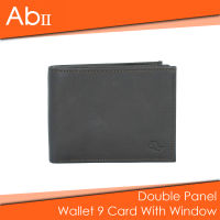 กระเป๋าสตางค์/กระเป๋าเงิน/กระเป๋าใส่บัตร ยี่ห้อ AbII Double Panel Wallet 9 Card With Window - A2DD00899