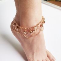 Wavy Tassel Bell Anklet Women 39;s Leg Bracelet Retro Yoga Jewelry Ankle Bracelet Chain Barefoot Sandals