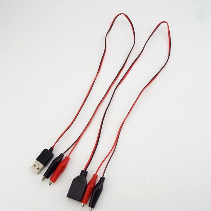 alligator-test-clips-clamp-to-usb-male-female-connector-cable-crocodile-electrical-clip-power-supply-extension-wire-adapter-60cm