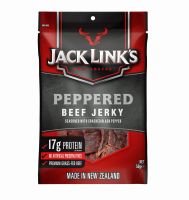 Jack Links Beef Jerky Snacks Peppered 50g. แจ็ค ลิงค์ส ขนม เนื้อวัวอบแห้ง รสพริกไทย 50กรัม