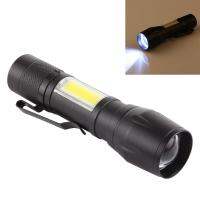 SmartPhonemall A3 USB Charging Waterproof Zoomable XPE + COB Flashlight with 3-Modes &amp; Clip &amp; Storage Box
