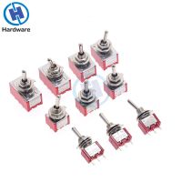 5Pcs Miniature Toggle Switch Red Mts-102 MTS-101 MTS-202 MTS-303 MTS-402 250V 2A 125V 5A