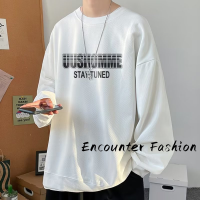 Encounter Fashion เสื้อสเวตเตอร์  เสื้อกันหนาวมีฮู้ด เสื้อกันหนาว เสื้อแขนยาวชาย เสื้อกันหนาว วิจิตร จับคู่ง่าย ด้านล่างสบาย ปัจจุบัน MWY23003F9 41Z231011