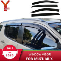 คิ้วกระจกรถข้างสำหรับ Isuzu Mux 2013 2014 2015 2016 2017 2018 2019 2020แผงกันลมติดกระจกรถยนต์สภาพอากาศที่ที่บังลมที่บังฝนแสงแดด